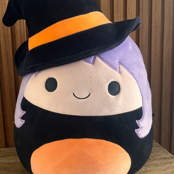 Squishmallow Madeline Witch Plush 16" Kellytoy 2019 Purple Hair Halloween - Picture 6 of 7